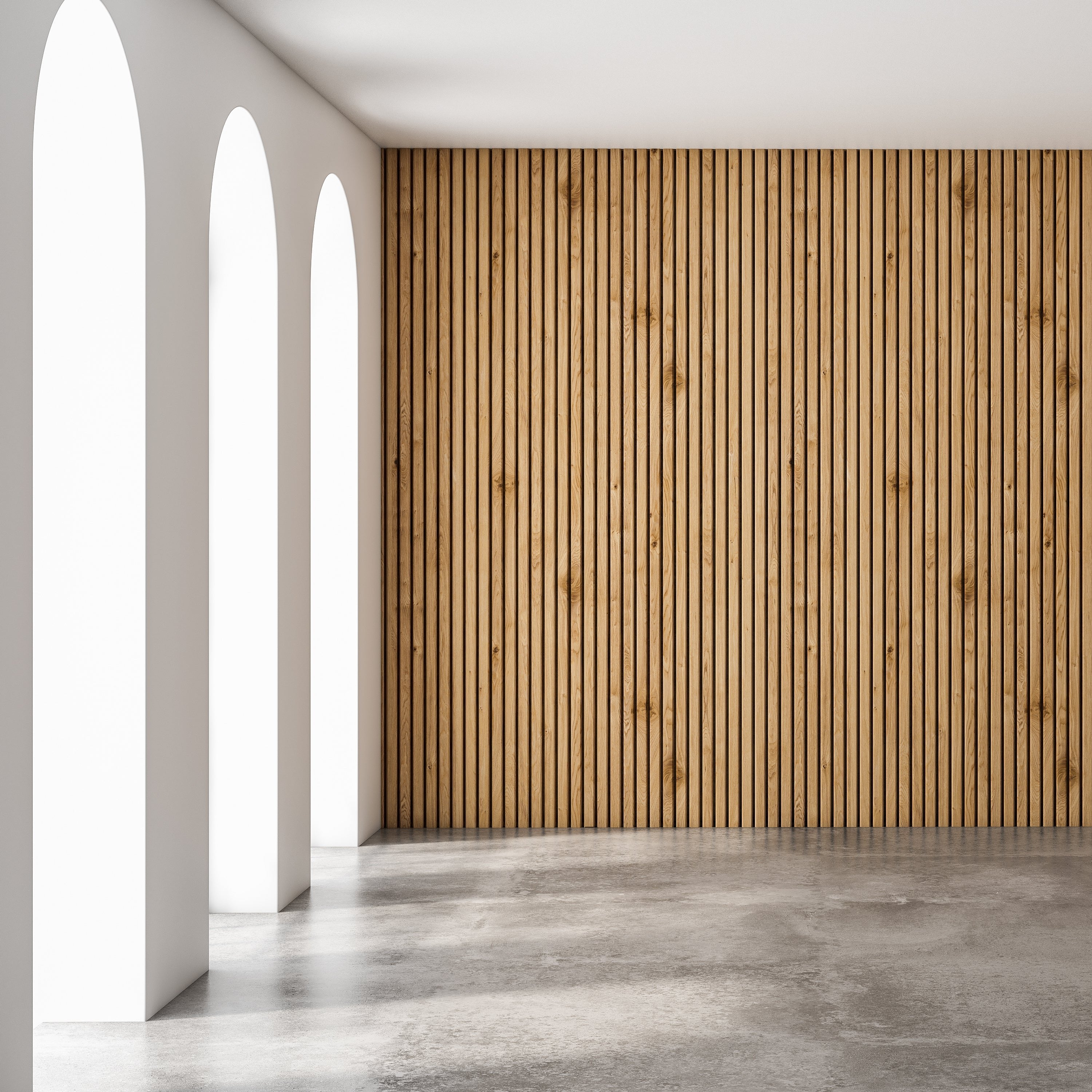 Premium 3-Sided Wood Veneer Acoustic Slat Wall Panel | Up to 10' Long