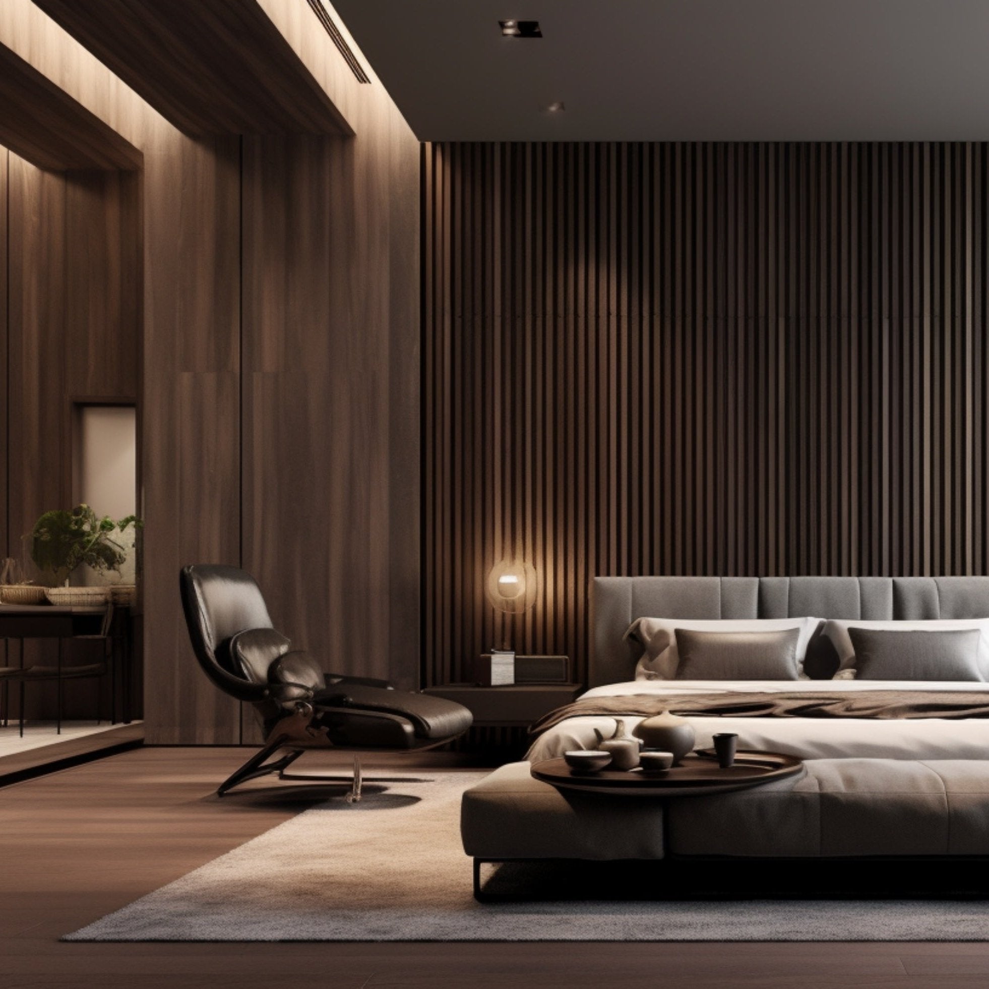 Premium 3-Sided Wood Veneer Acoustic Slat Wall Panel | Up to 10' Long