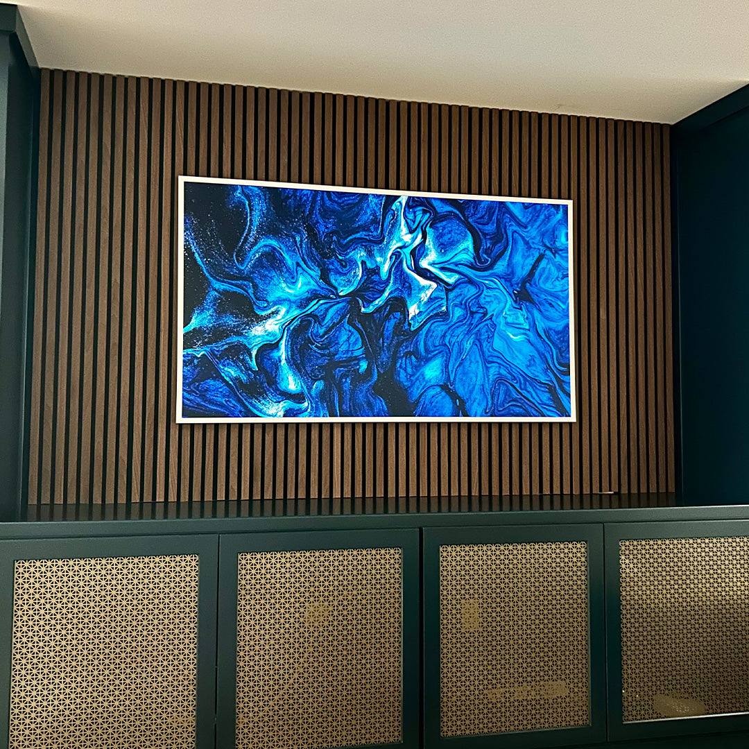Premium 3-Sided Wood Veneer Acoustic Slat Wall Panel | Up to 10' Long