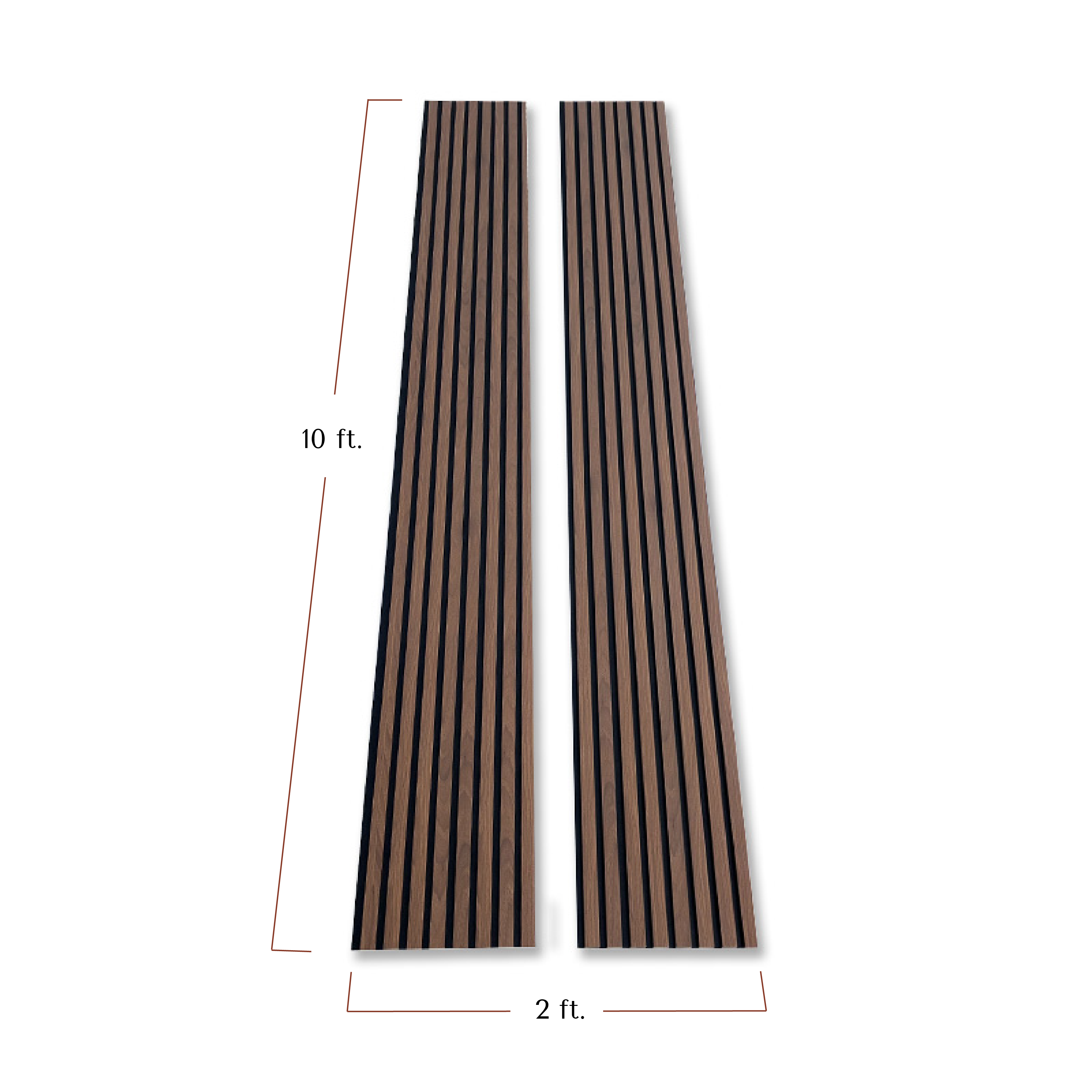 Premium 3-Sided Wood Veneer Acoustic Slat Wall Panel | Up to 10' Long