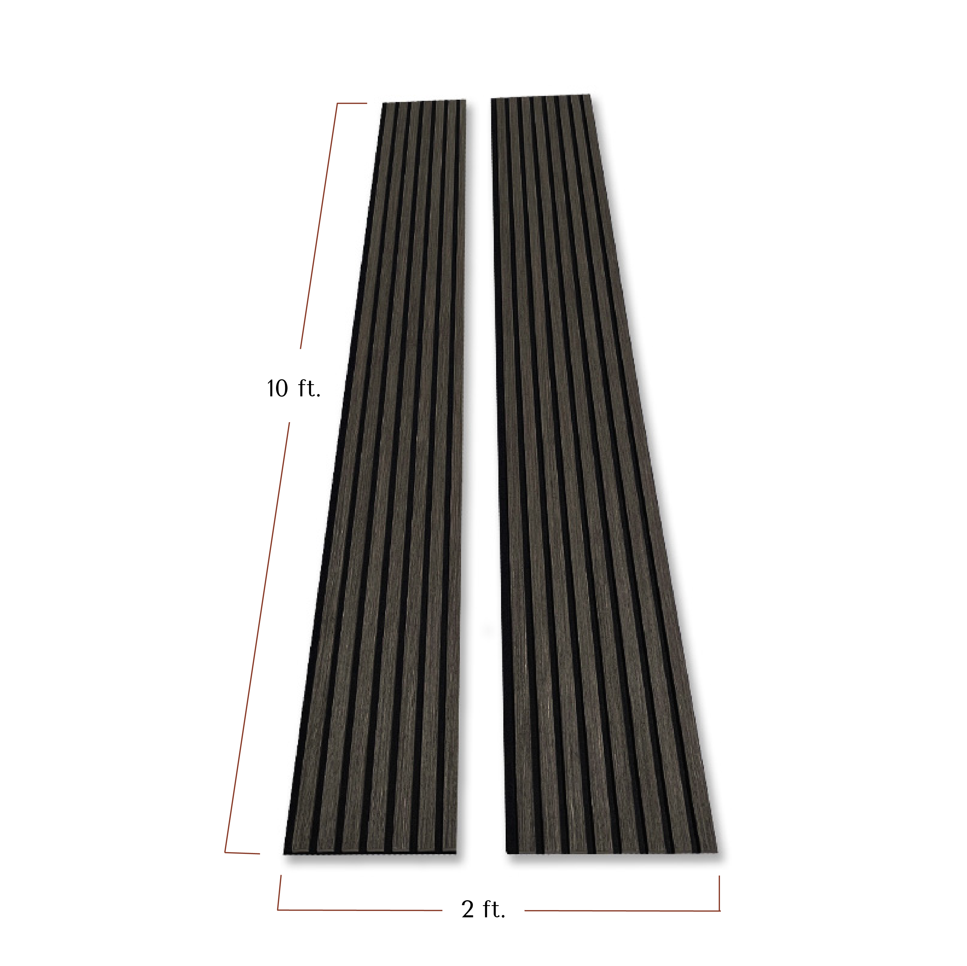 Premium 3-Sided Wood Veneer Acoustic Slat Wall Panel | Up to 10' Long