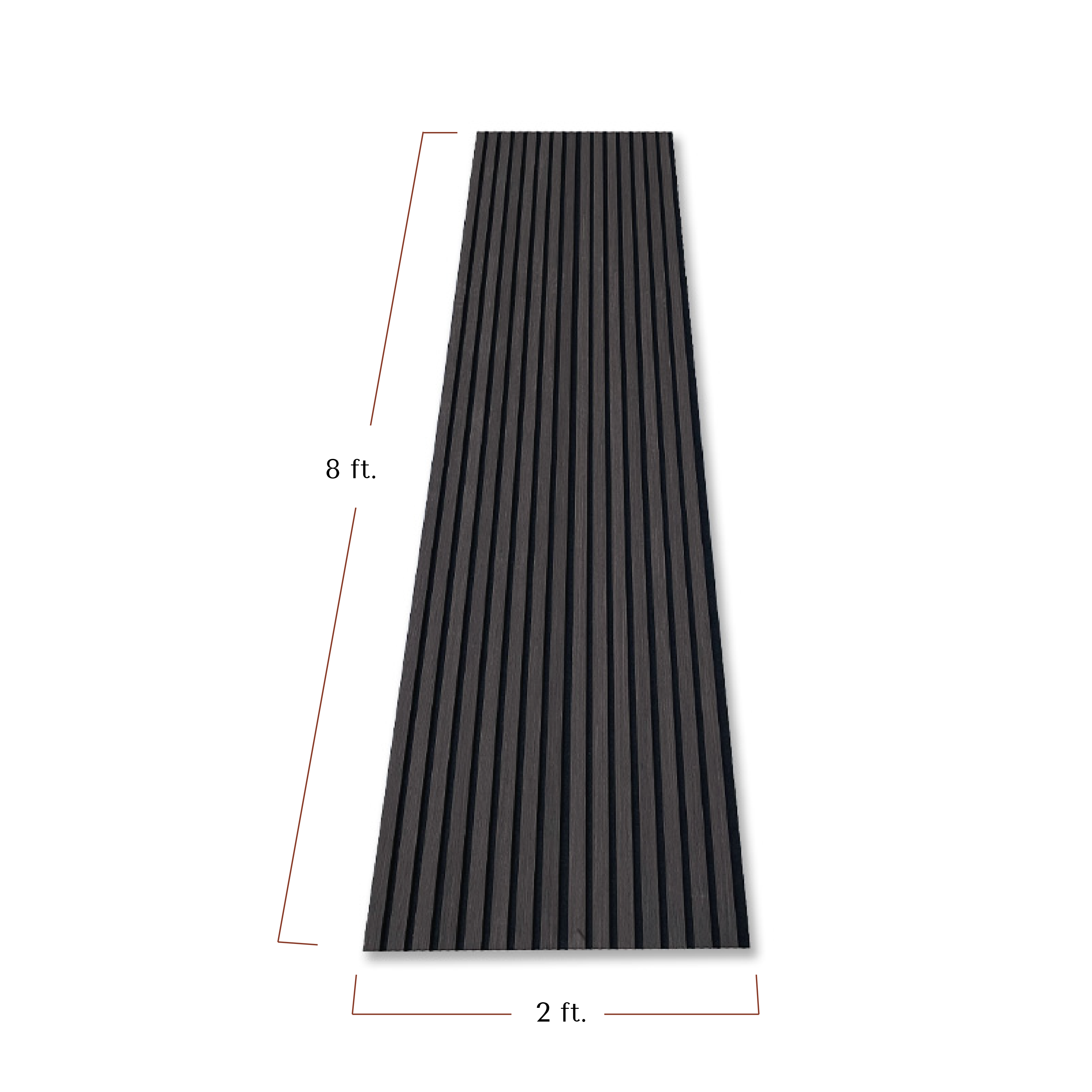 Premium 3-Sided Wood Veneer Acoustic Slat Wall Panel | Up to 10' Long