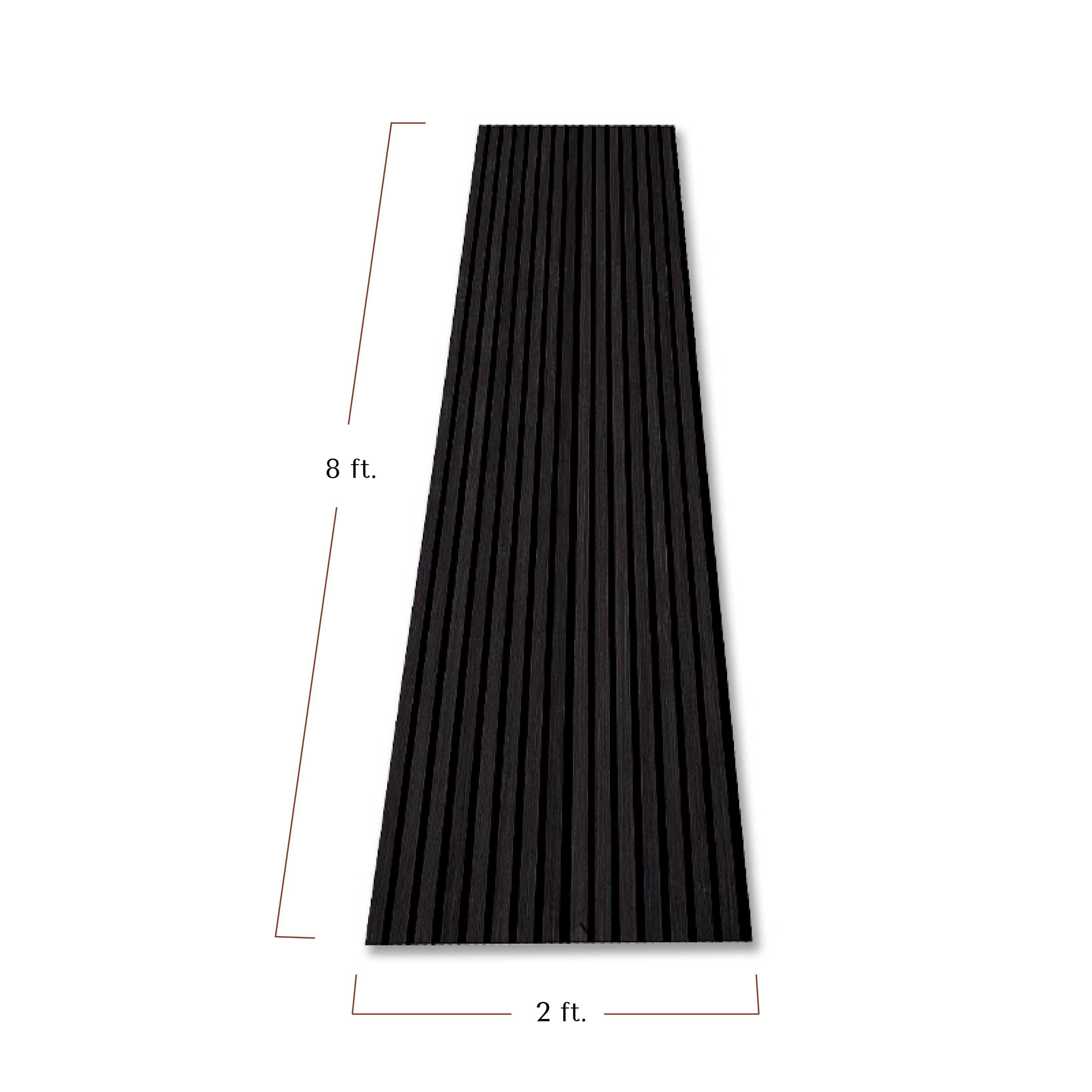 Premium 3-Sided Wood Veneer Acoustic Slat Wall Panel | Up to 10' Long