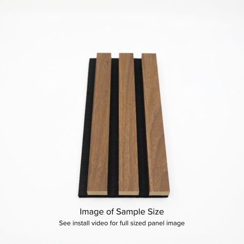 Premium 3-Sided Wood Veneer Acoustic Slat Wall Panel | Up to 10' Long