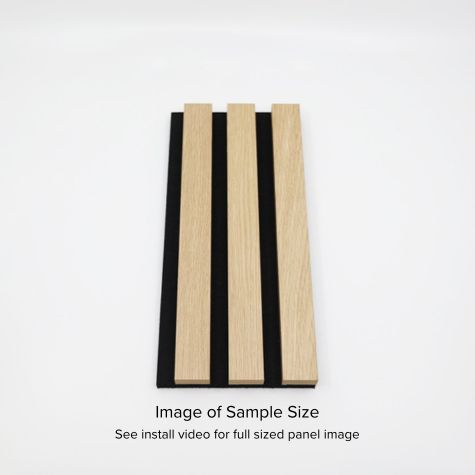 Premium 3-Sided Wood Veneer Acoustic Slat Wall Panel | Up to 10' Long