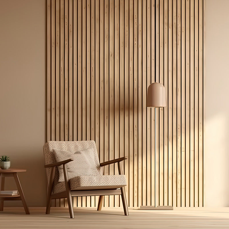 Premium 3-Sided Wood Veneer Acoustic Slat Wall Panel | Up to 10' Long