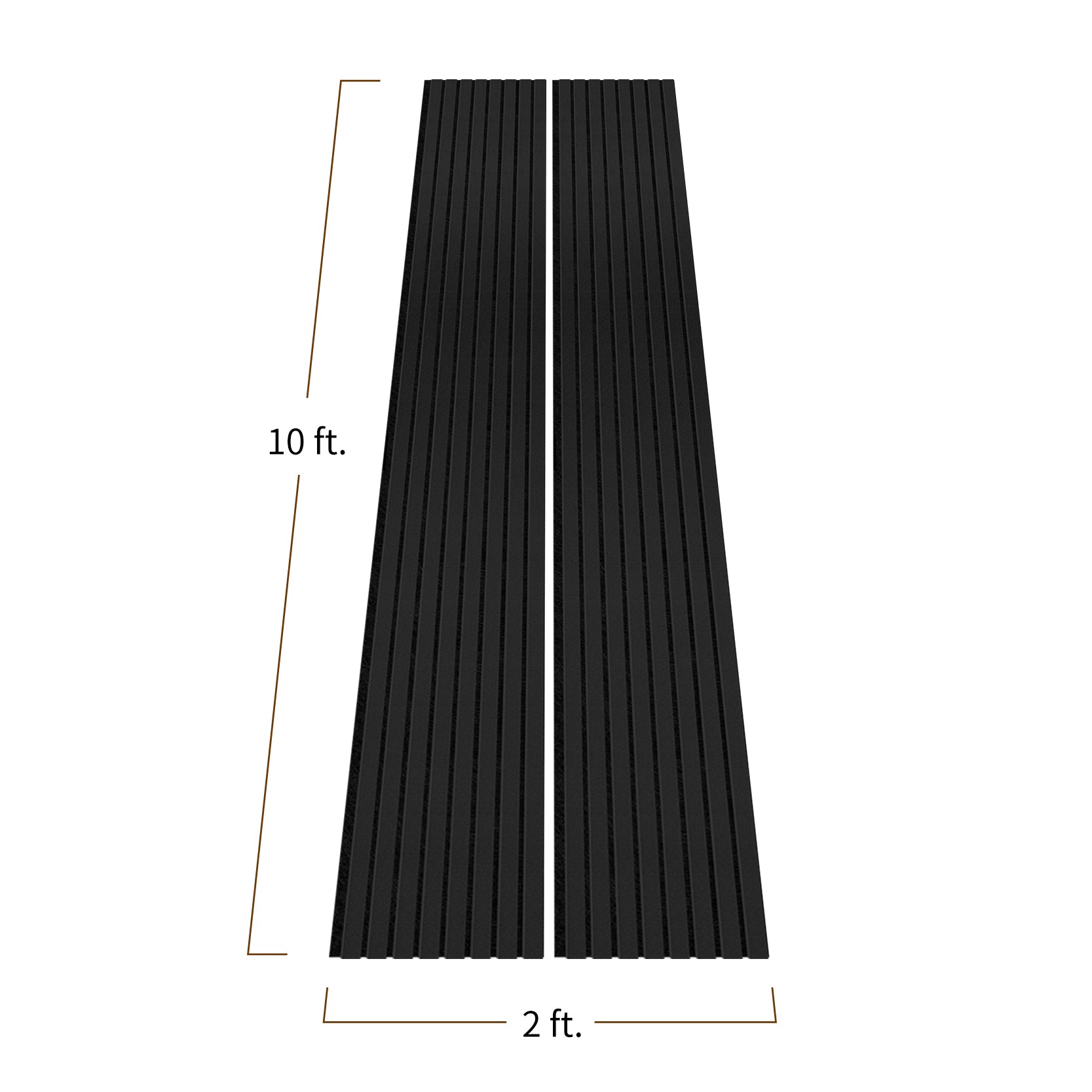 Premium 3-Sided Wood Veneer Acoustic Slat Wall Panel | Up to 10' Long