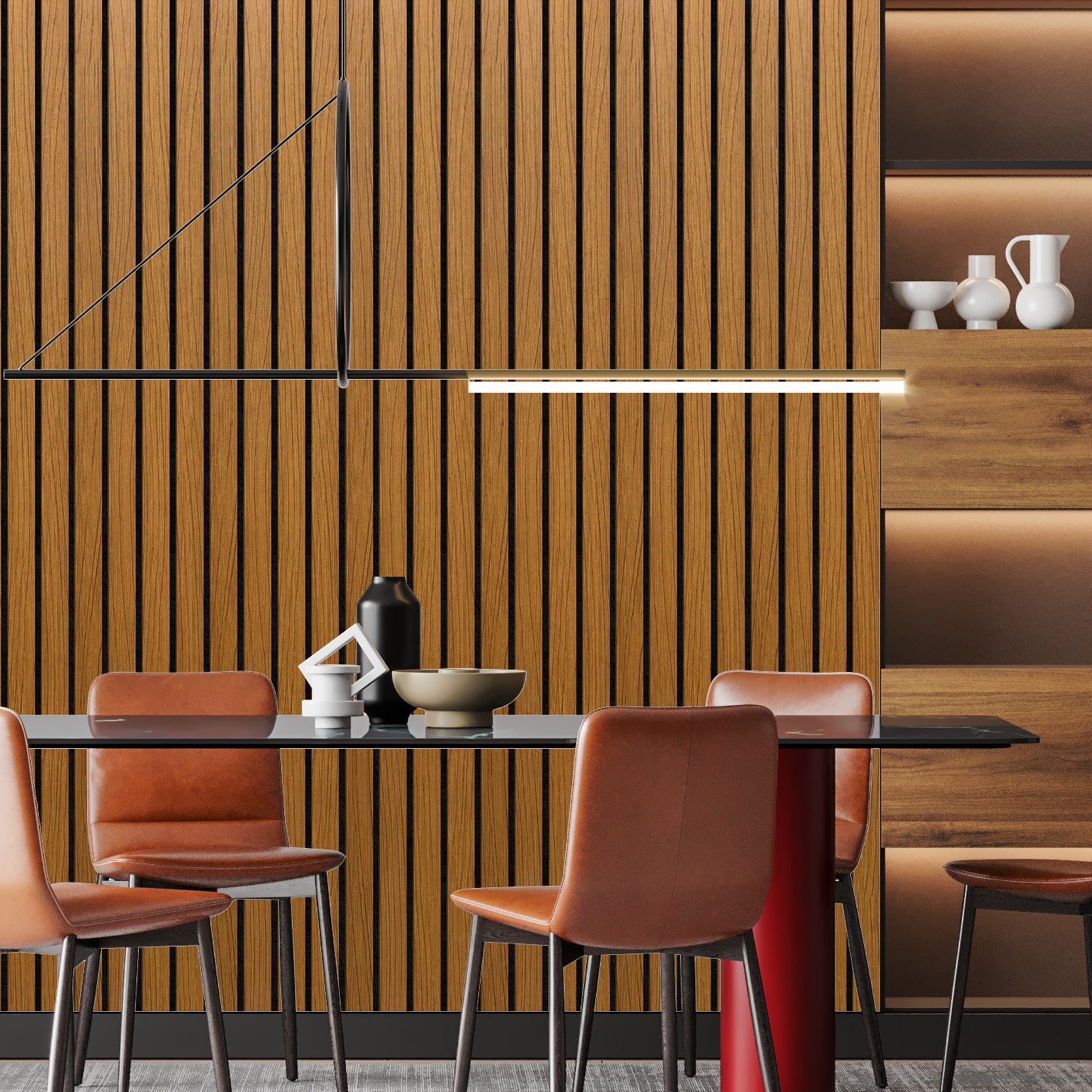 Wide Wood Slat Wall Panel