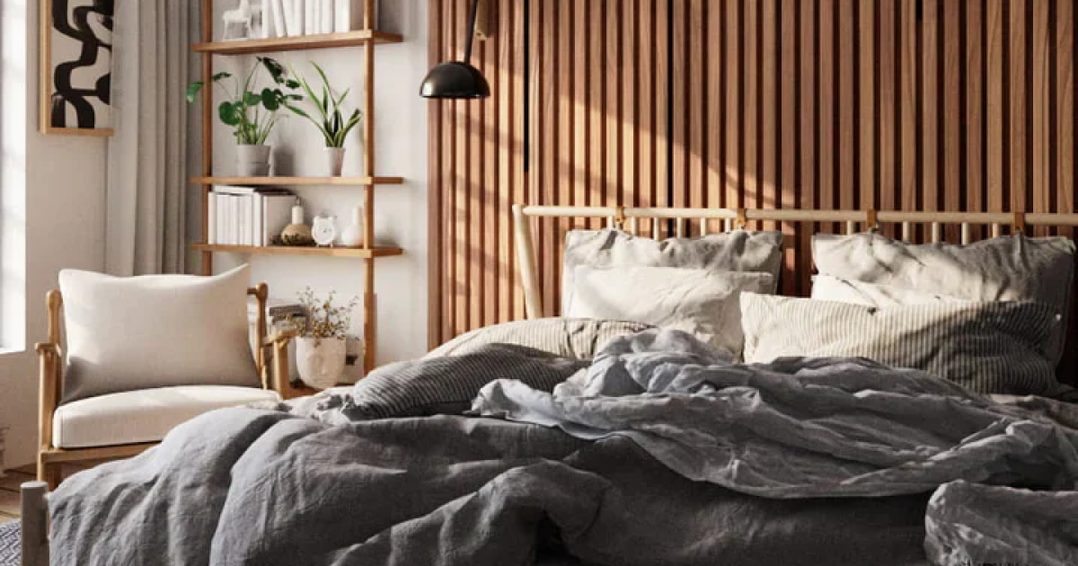 Transform Your Japandi Bedroom with Wood Slat Wall Panels