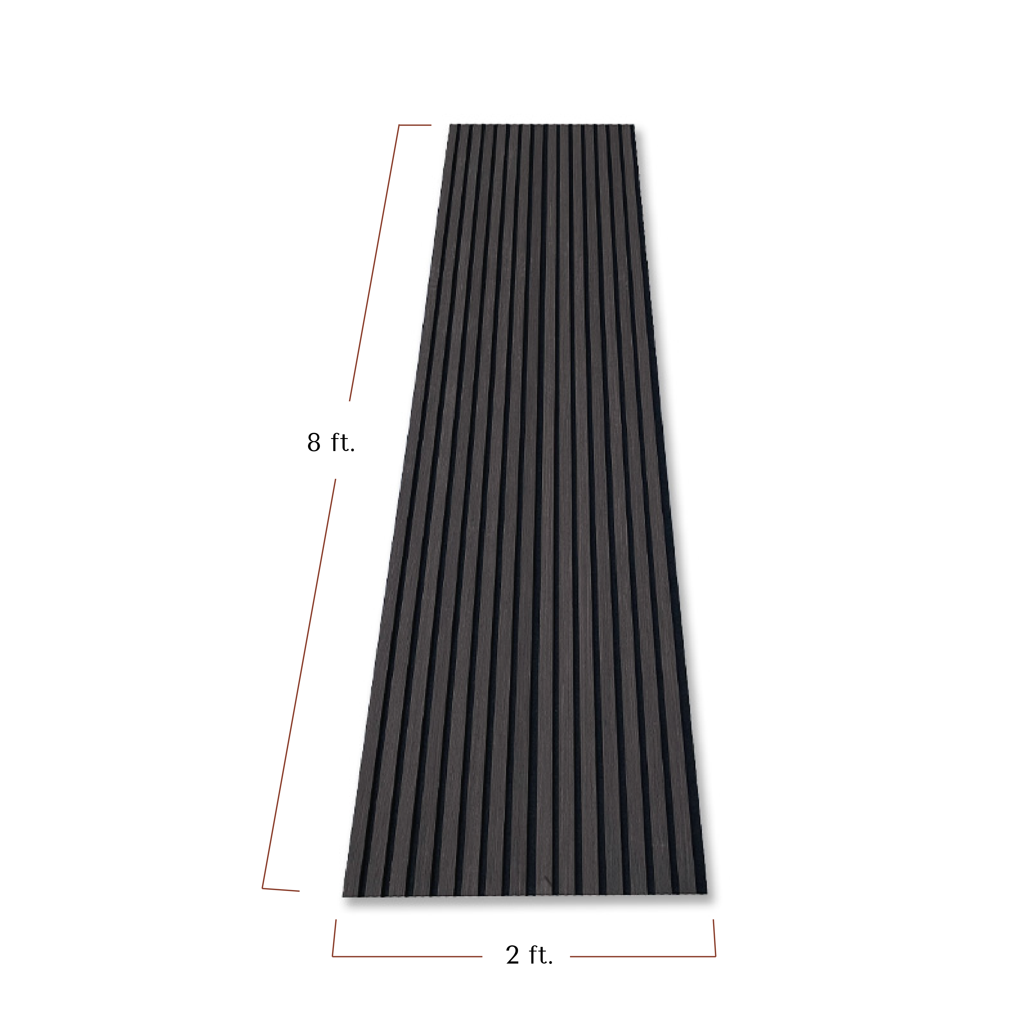 TriVeneer™ | Ebony | Premium 3-Sided Wood Veneer Acoustic Slat Wall Panel | Up to 10' Long (Copy)