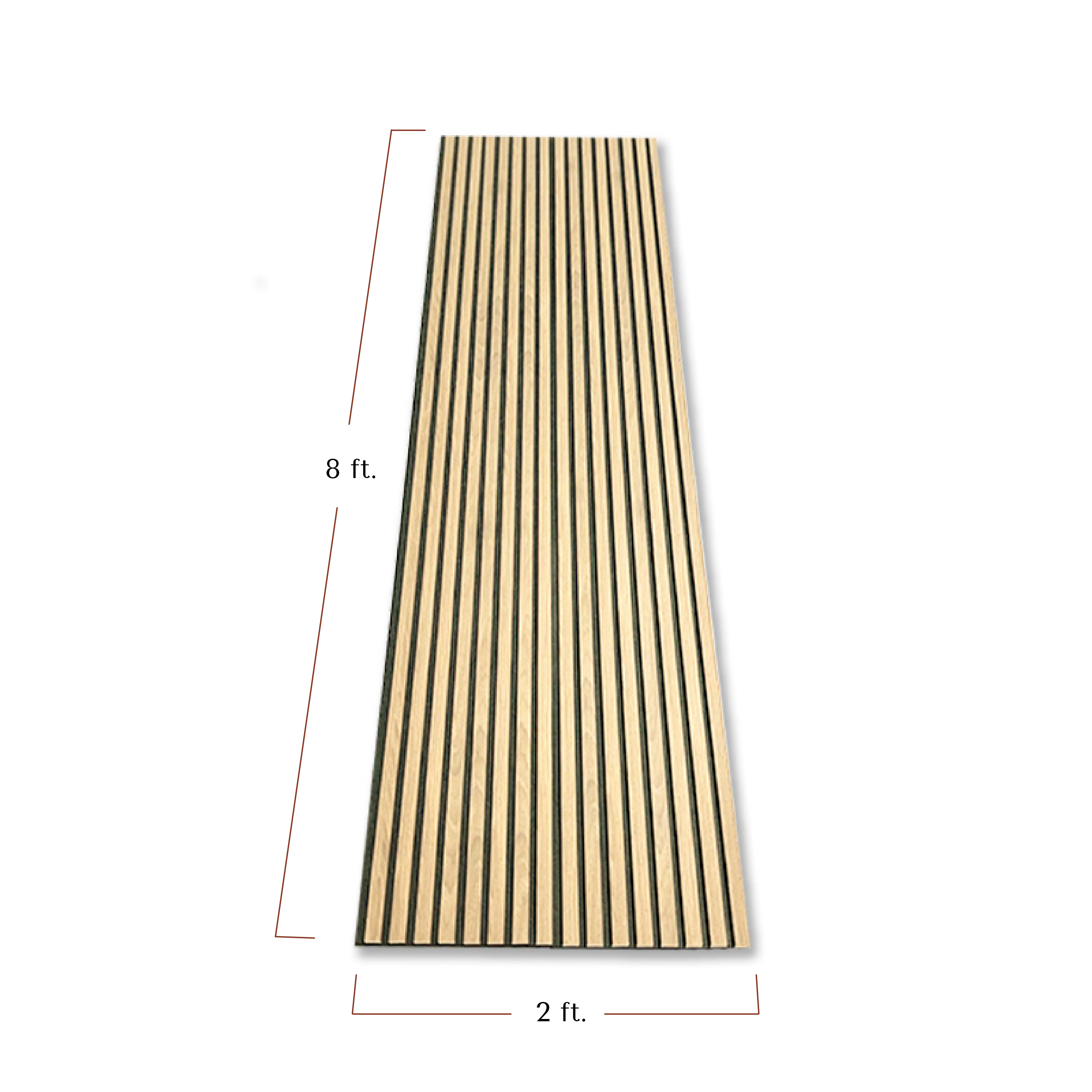 Sample Piece | Premium 3-Sided Wood Veneer Acoustic Slat Wall Panel