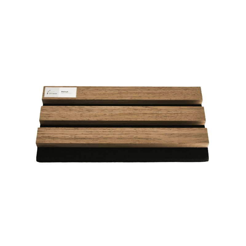 Sample Piece | Premium 3-Sided Wood Veneer Acoustic Slat Wall Panel